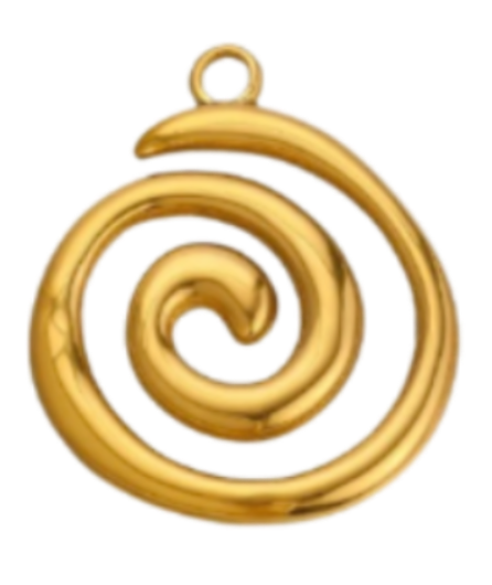 Twisted Spiral Charm (Stainless Steel)