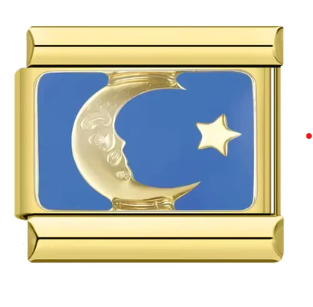 Crescent - Gold Italian Charm