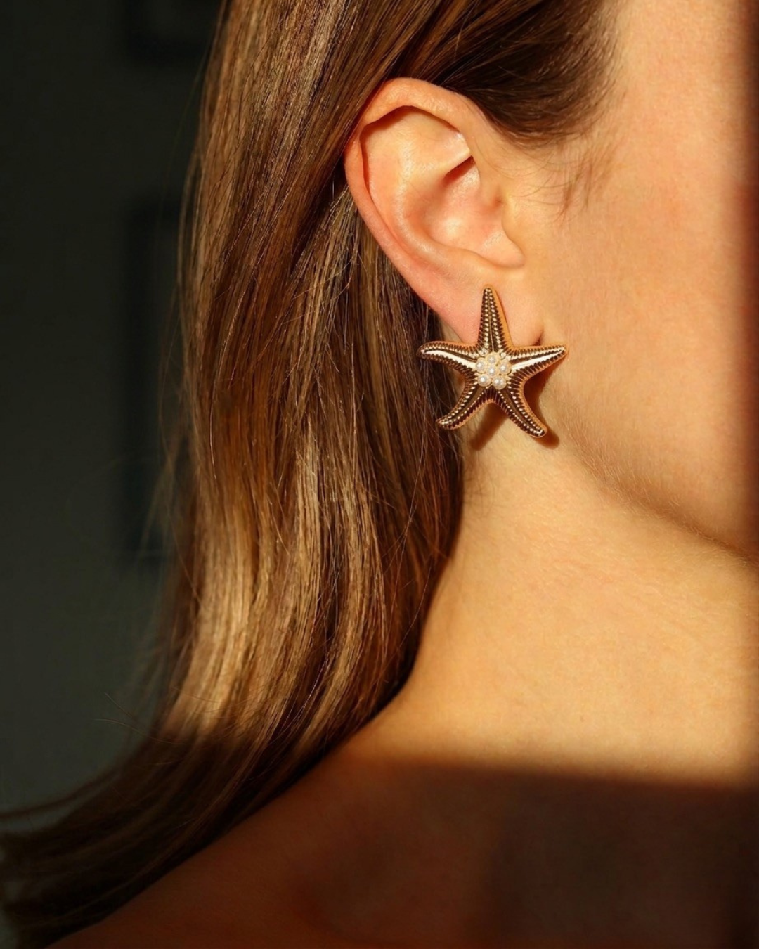 Starfish Pearl Earrings