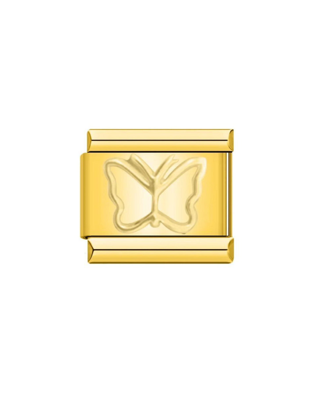 Pretty Butterfly - Gold Italian Charm