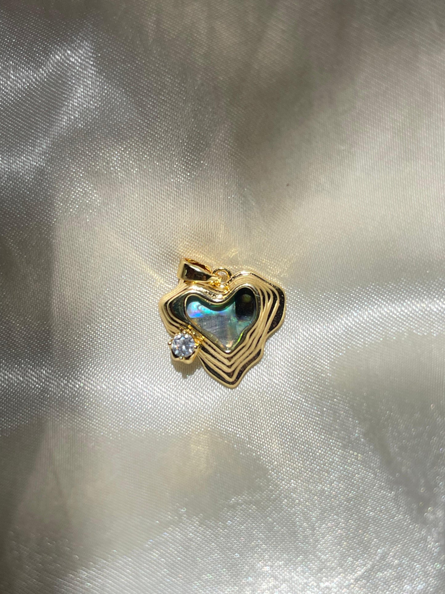 Deep Blue Heart Charm- Gold Plated