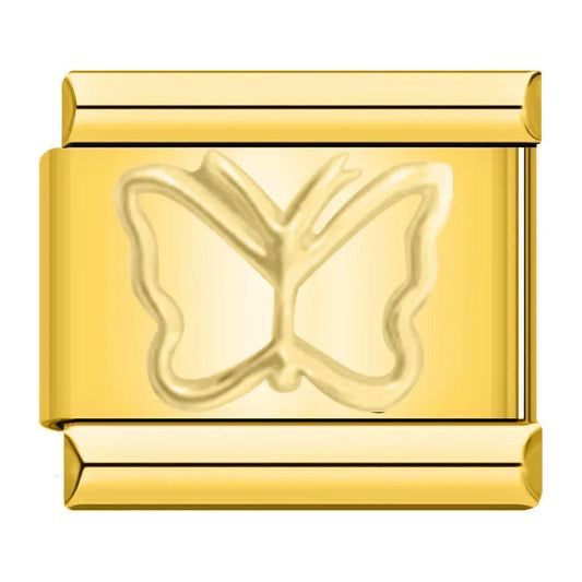 Pretty Butterfly - Gold Italian Charm