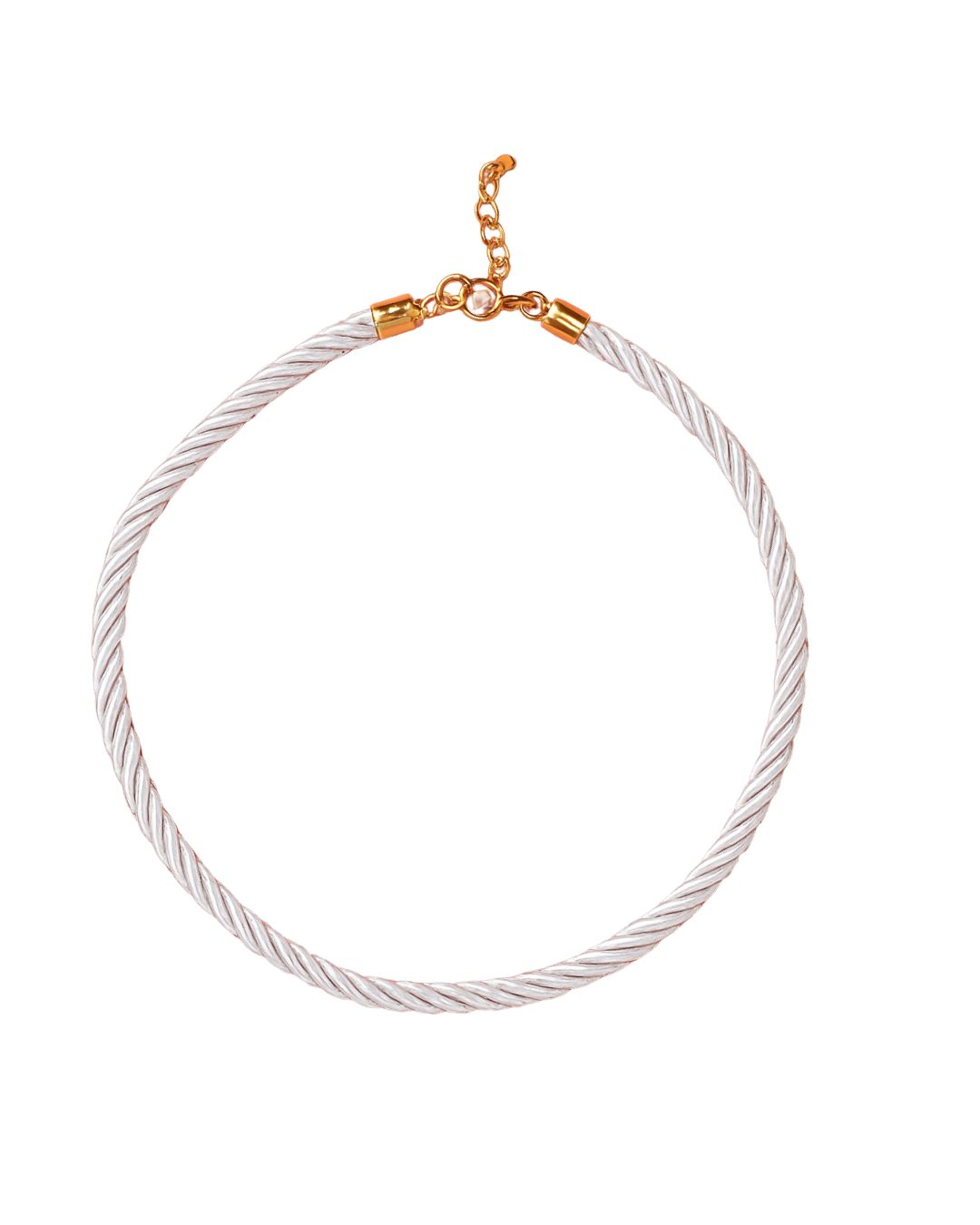 Statement Rope Necklace-White