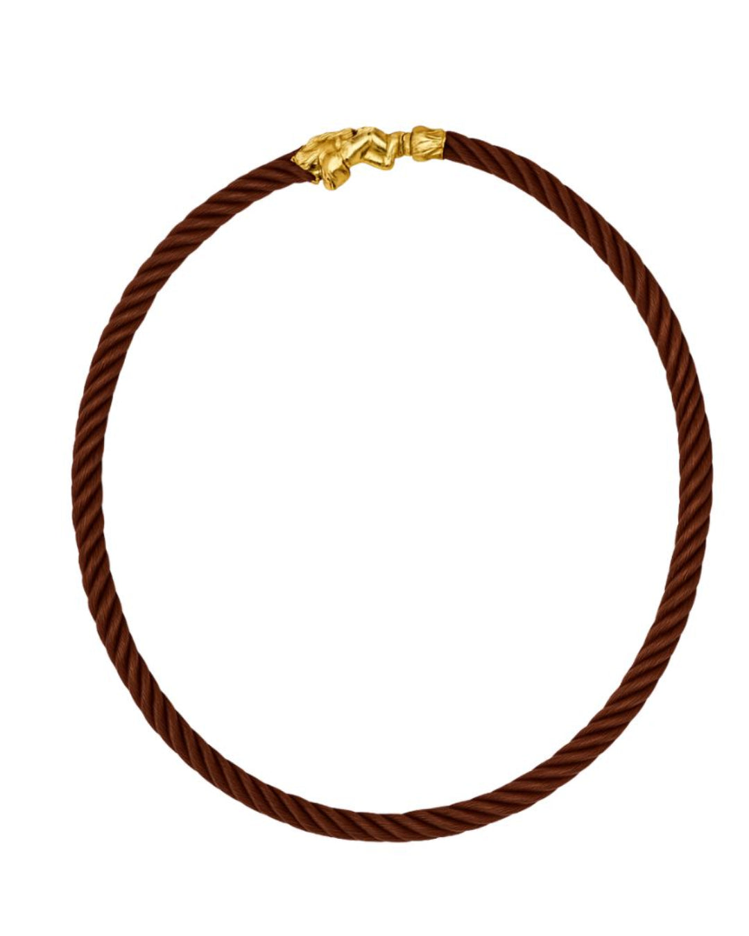 Statement Rope Necklace-Brown