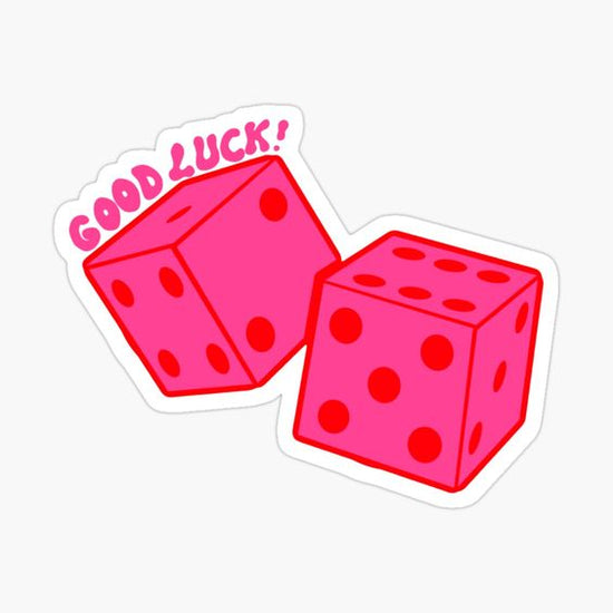 good luck dice- jumbo sticker