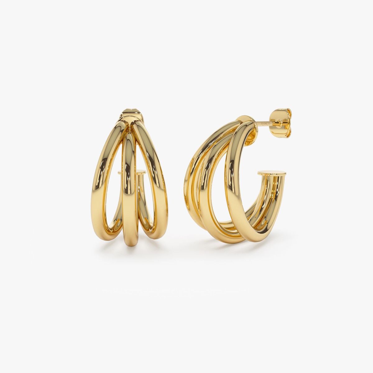 Trio Hoop Earrings- Stainless Steel