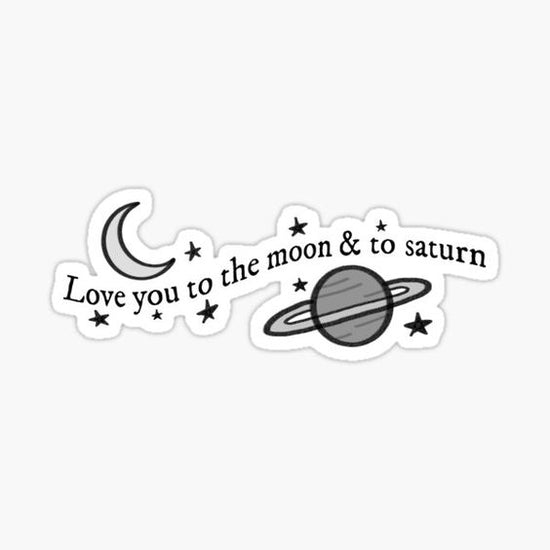 love you to the moon- sticker