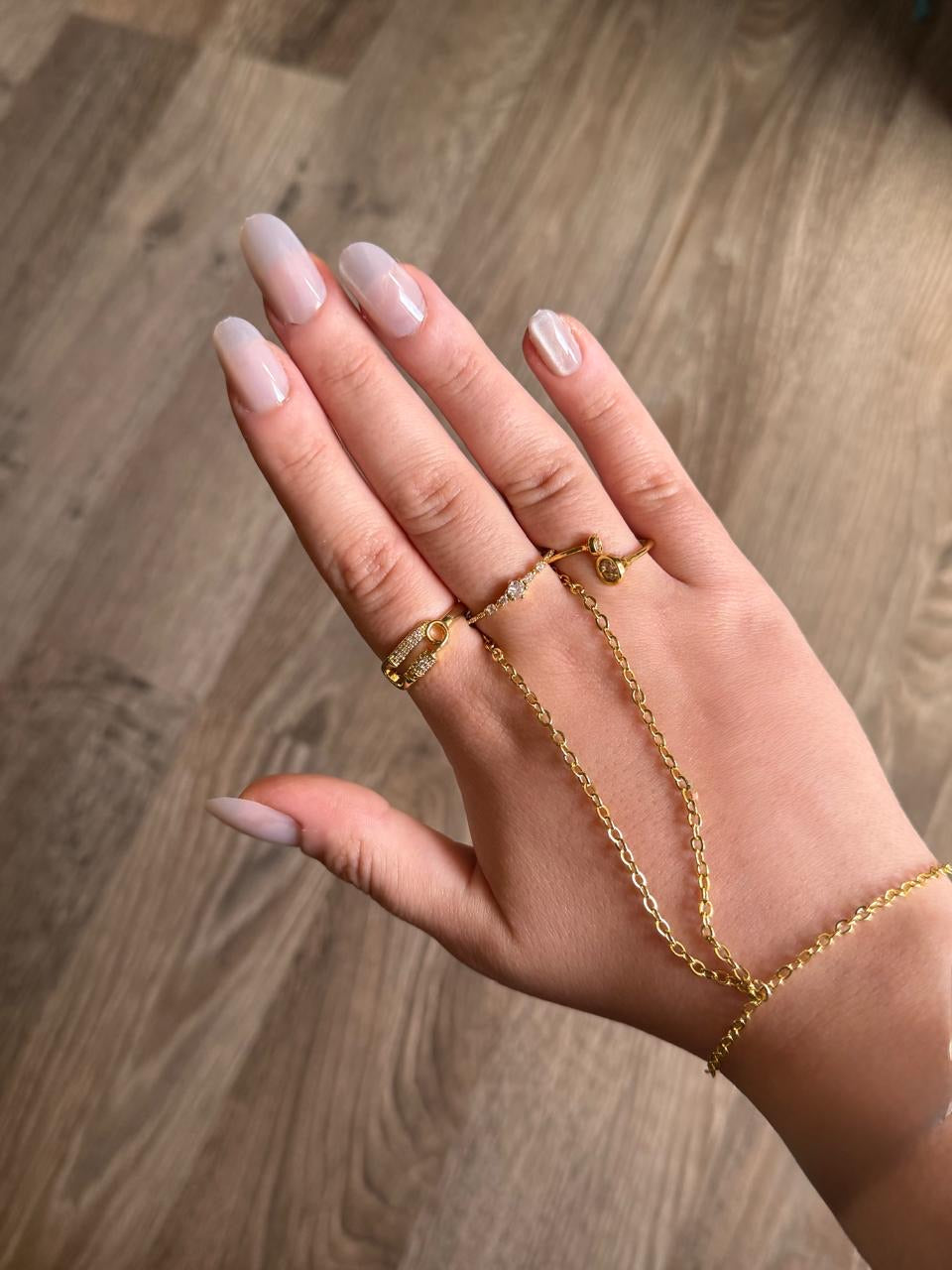 Dainty Handchain- Gold plated