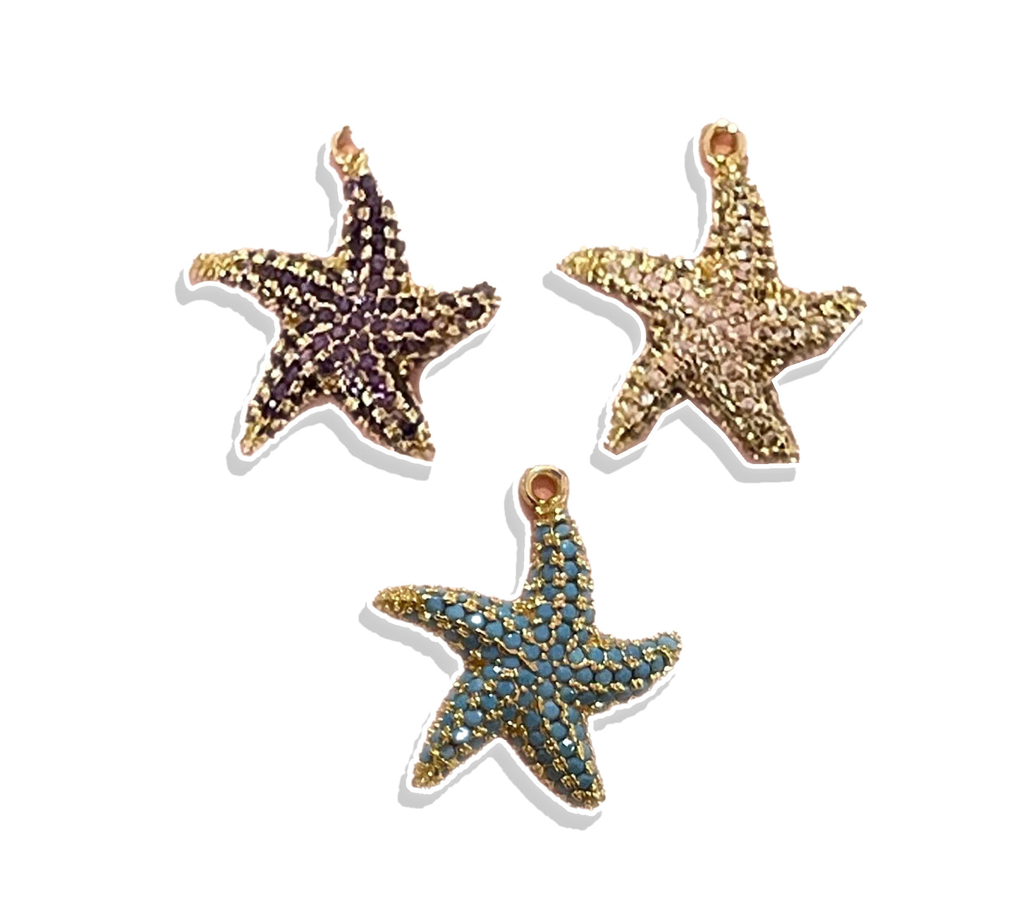 Crystal Starfish- Gold Plated