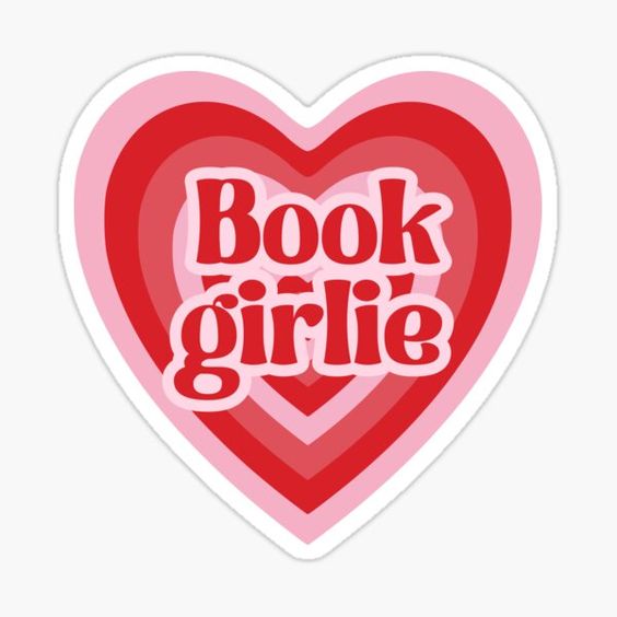 book girlie heart sticker