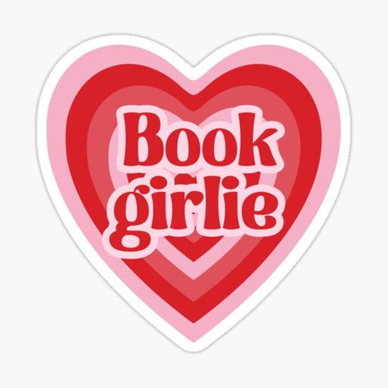 book girlie heart sticker