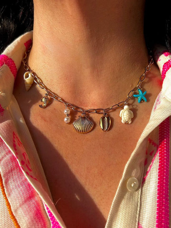 Summer's Up Charm Necklace- Stainless Steel