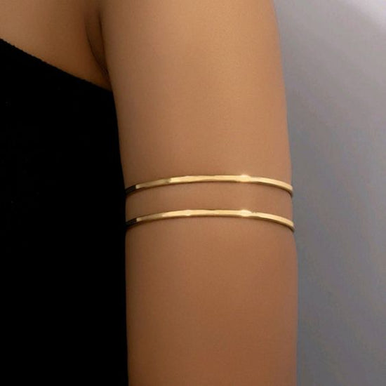 Chunky Layered Arm Cuff- Stainless Steel