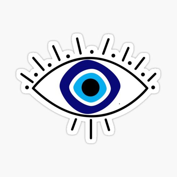 Evil Eye Lashes Sticker