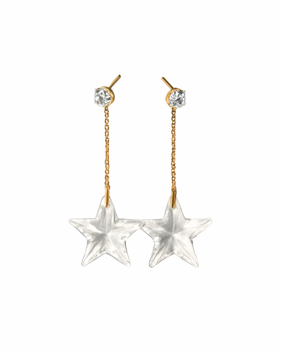 Crystal Star Dangle Earrings