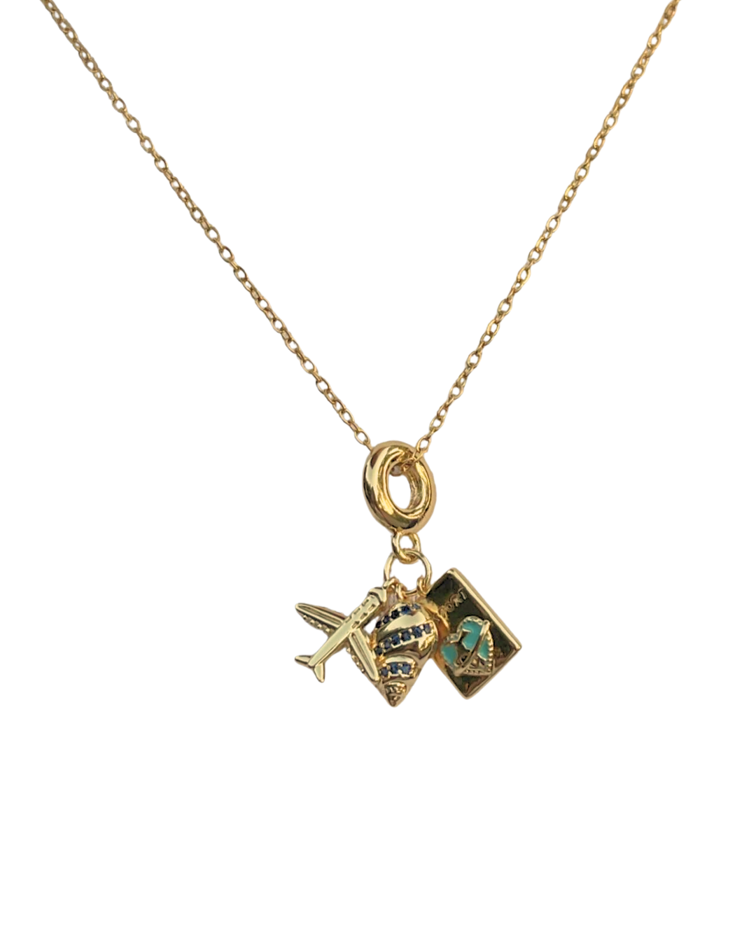 Around the World Necklace-Gold Plated