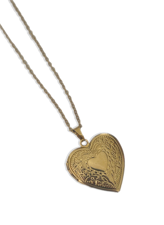 Heart Locket Necklace (Stainless Steel)