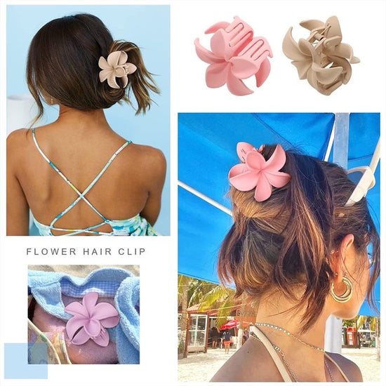 Solid Hawaiian Flower Claw Clip