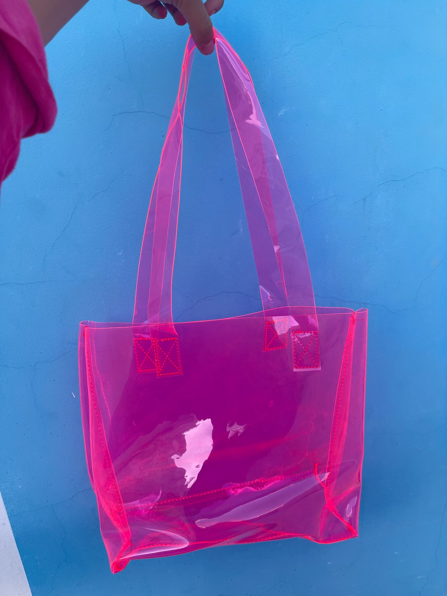 Hot pink sale beach bag