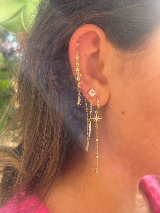 Crystal Gold-Plated Single Earrings 2.0