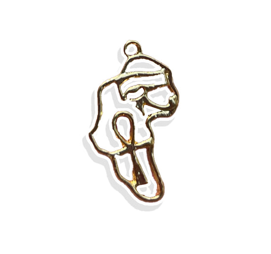 key of life- gold plated charm