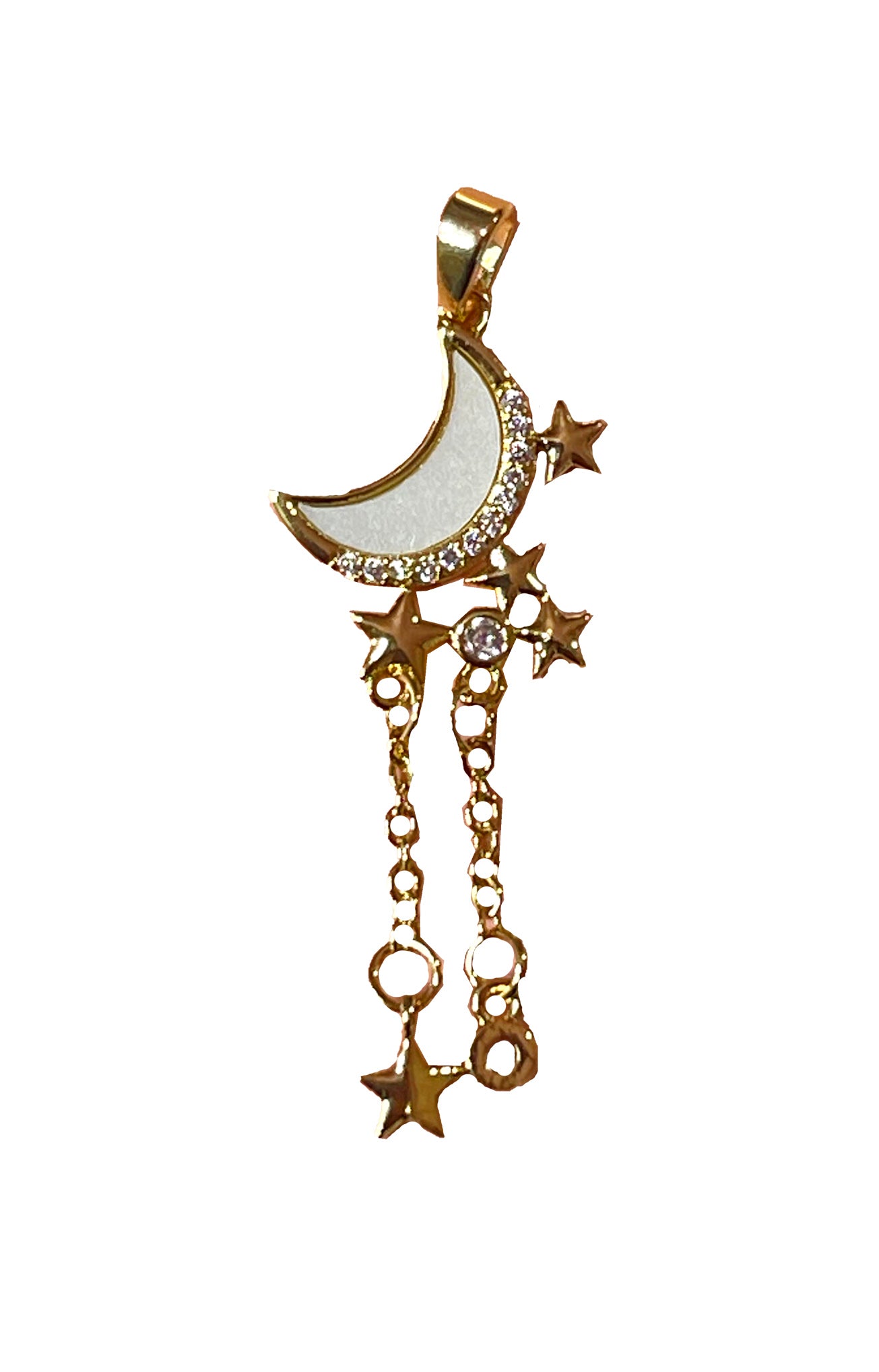 Dangled Moon- Gold Plated