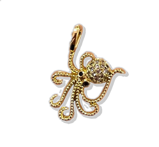Dangled Octopus- Gold Plated