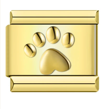 Puppy Lover- Gold Italian Charm