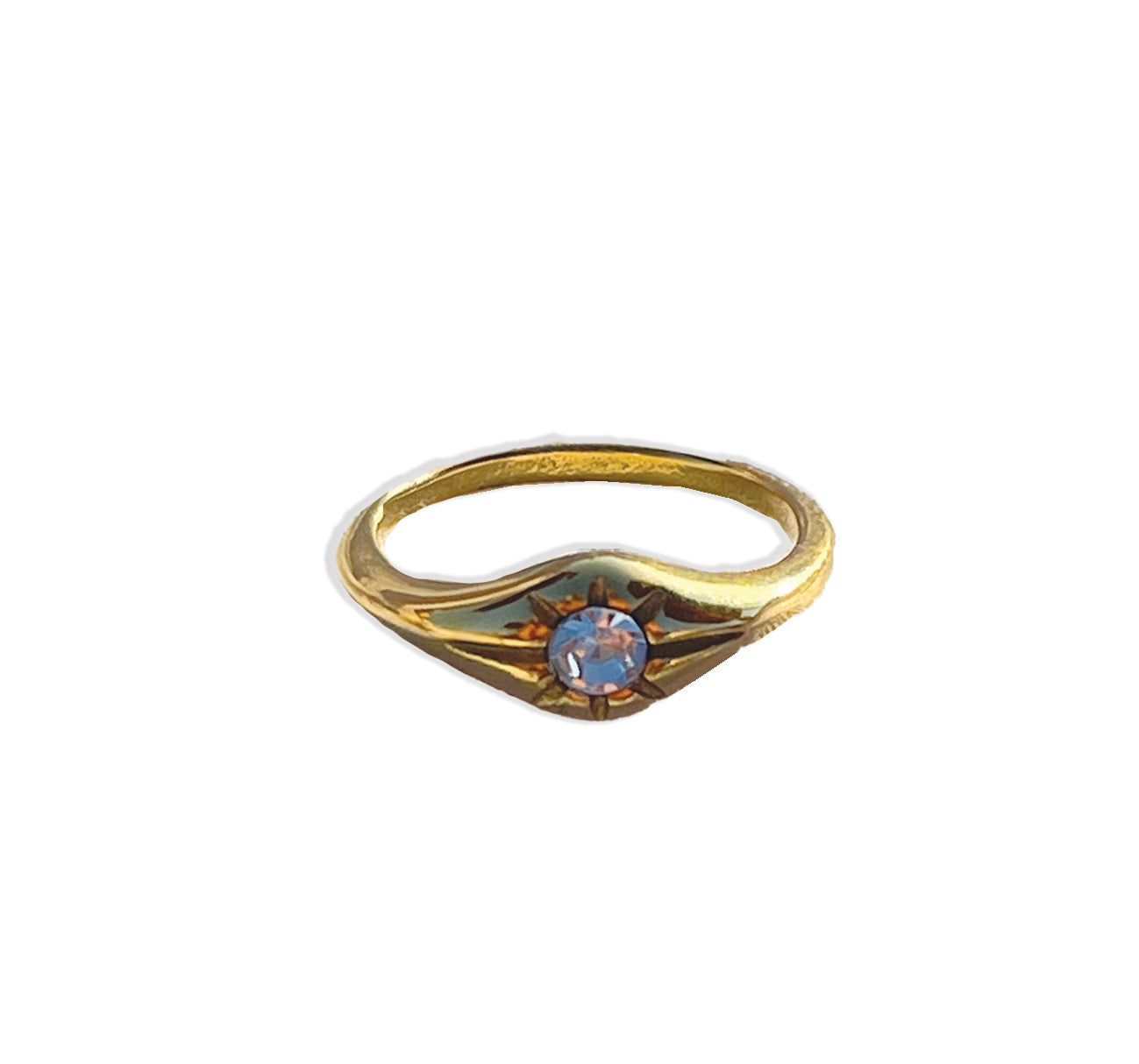 Dainty Crystal Ring (Stainless Steel)