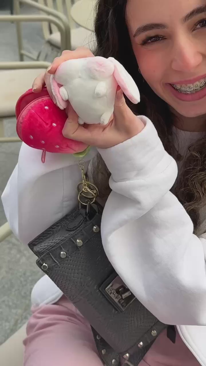 Load and play video in Gallery viewer, Strawberry/Bunny Bag Charm
