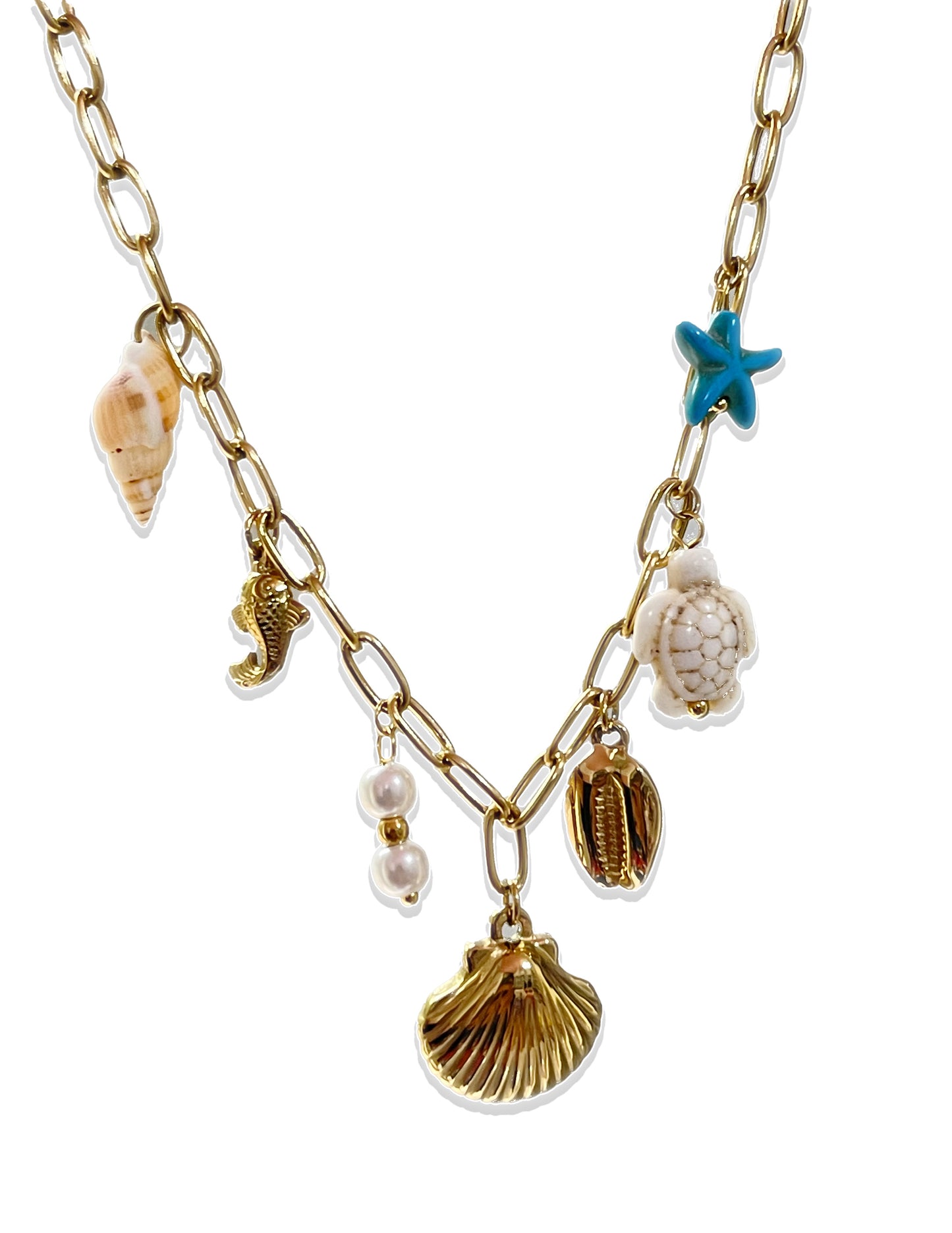 Summer's Up Charm Necklace- Stainless Steel