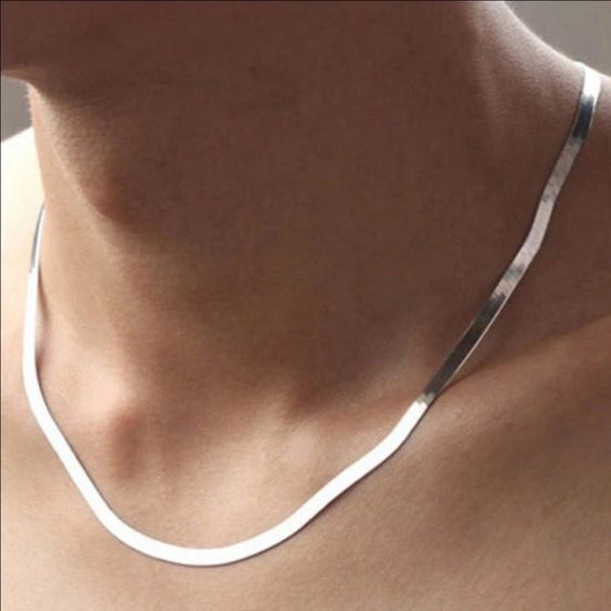 Thick Stainless Steel Snake Necklace