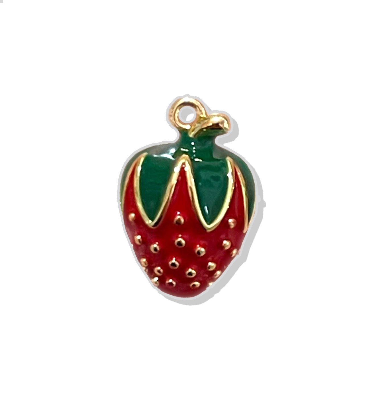 Strawberry Short Cake Charm-Gold Plated