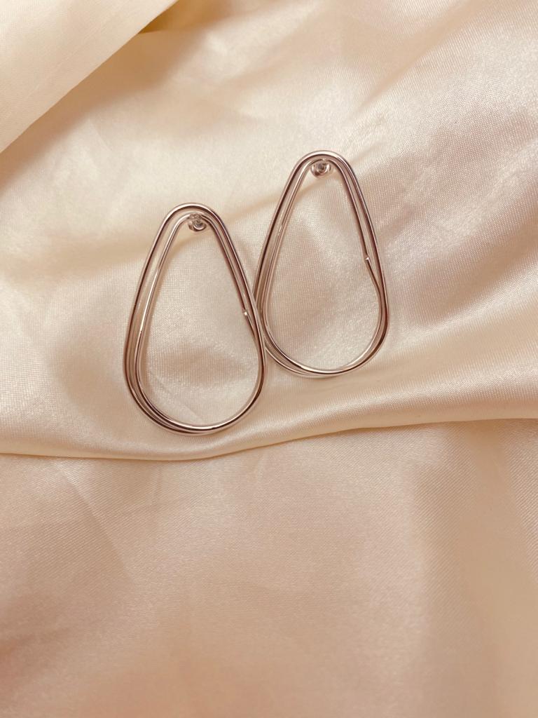 Geometric Oval Earrings