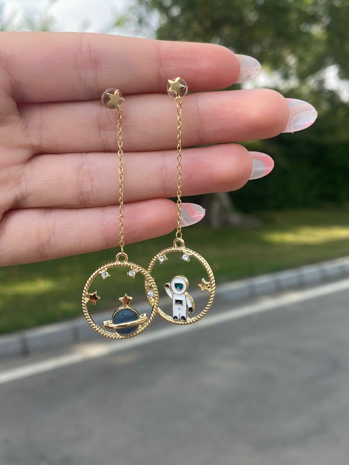 Saturn Dangle Earrings