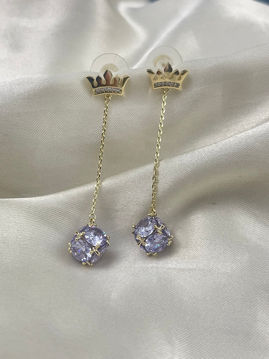 purple princess earrings