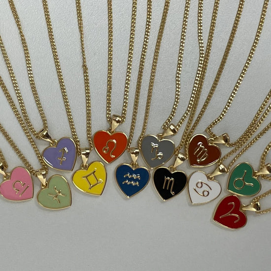 Zodiac Heart Necklace