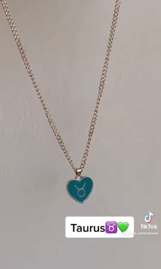 Zodiac Heart Necklace