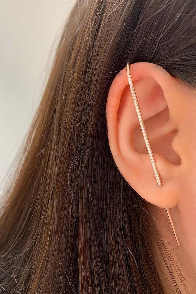 Crystal Minimal Ear Pin